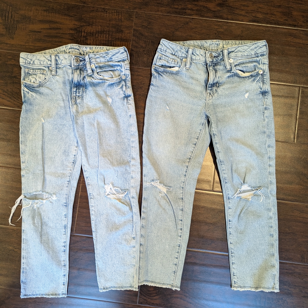 GapKids Girlfriend Jeans - Size 8 (Two Pairs)